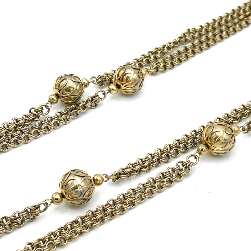 Vintage Monet Filigree Bead Chain Necklace
