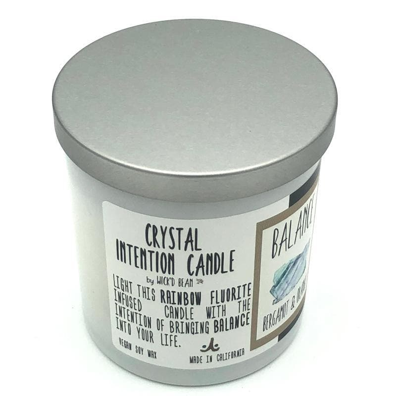 Crystal Essential Oil Infused Soy Aromatherapy Candle for Mood Boost