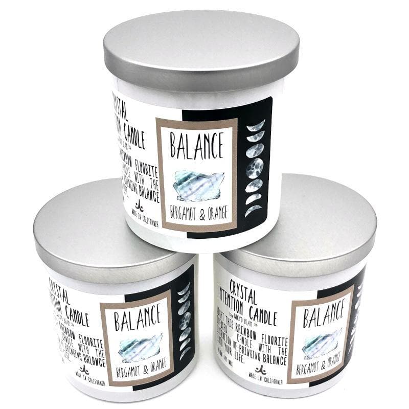 Crystal Essential Oil Infused Soy Aromatherapy Candle for Mood Boost