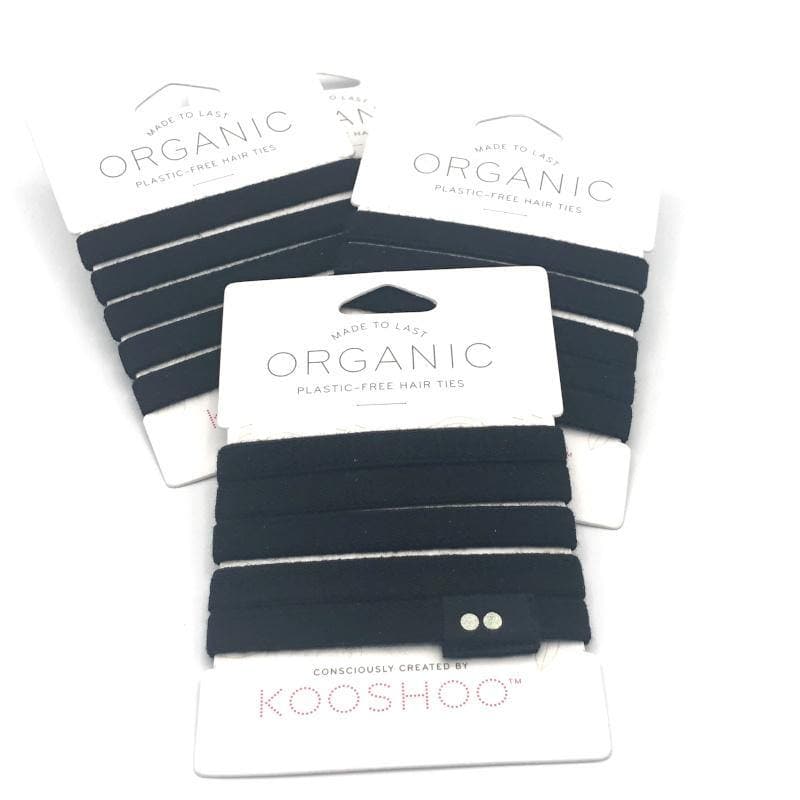 Organic Plastic Free Hair Ties Black