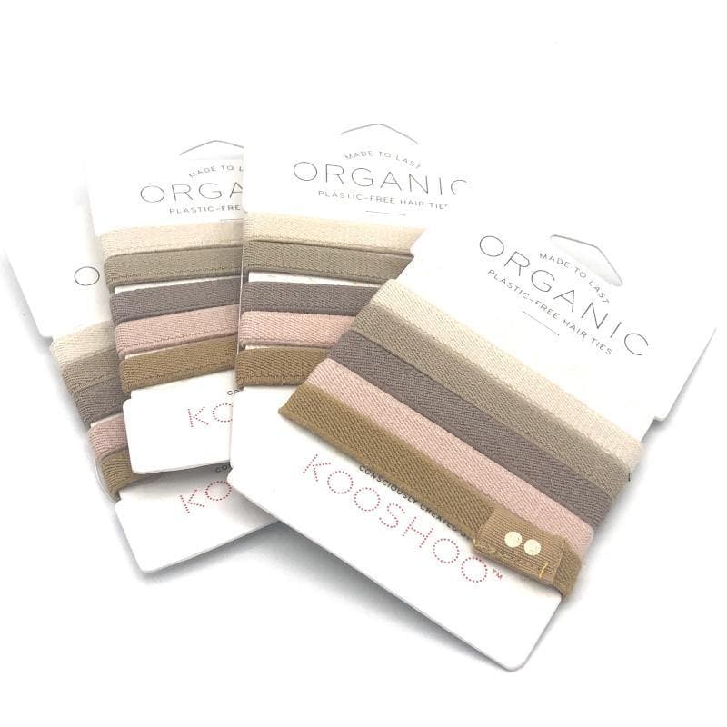 Organic Plastic Free Hair Ties Blonde Neutral Colors