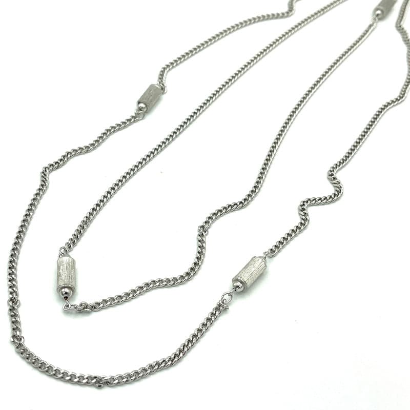 Vintage Monet Silver Rope Necklace