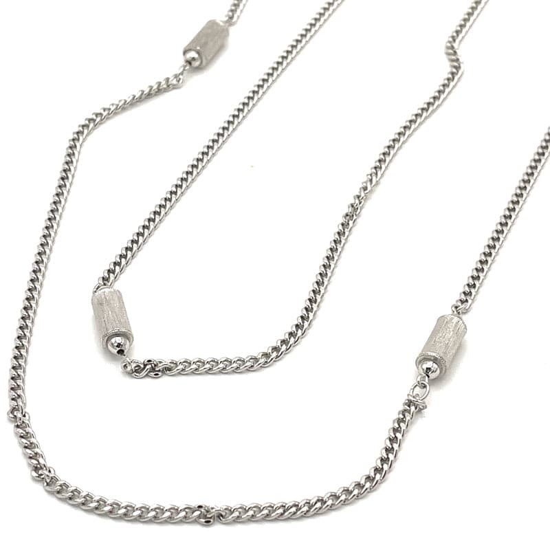 Vintage Monet Silver Rope Necklace