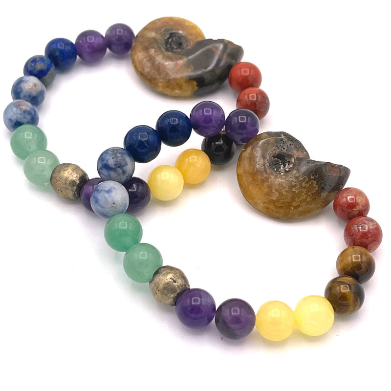 Unlock your Chakra Rainbow Gemstone Stretch Bracelet