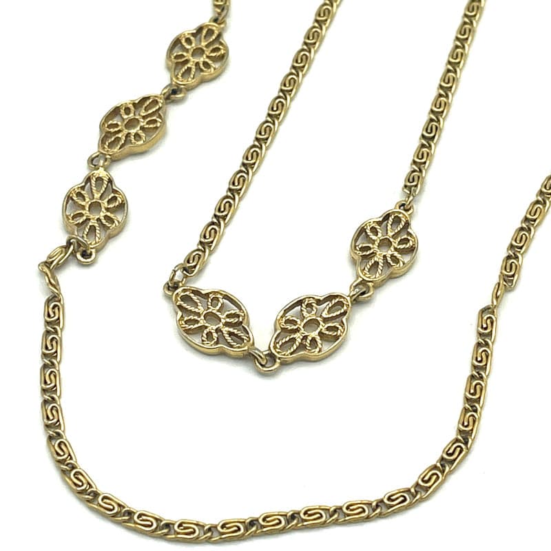 Vintage Monet Filigree Chain Necklace
