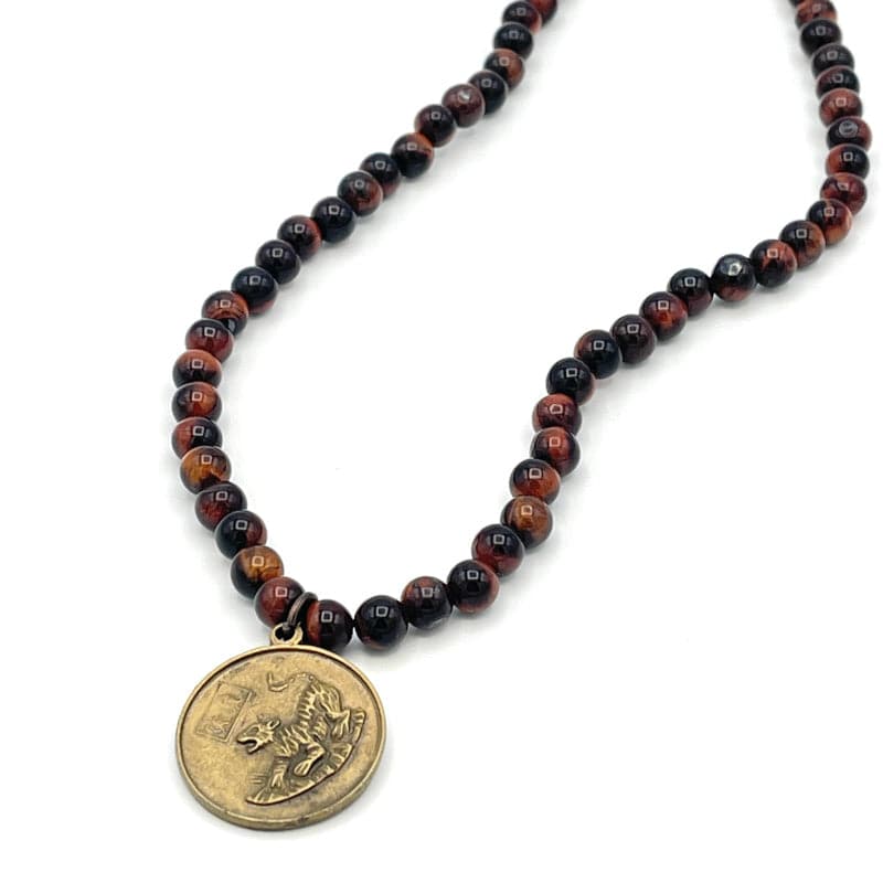 Year of the Tiger Brass Pendant Necklace