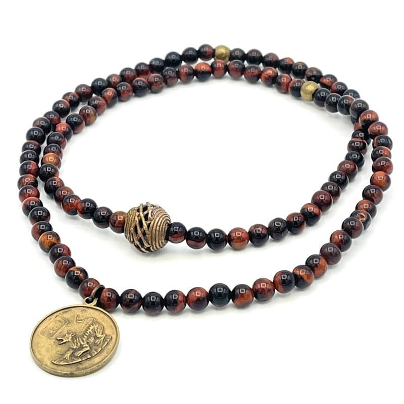 Year of the Tiger Brass Pendant Necklace
