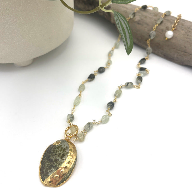 Petite Real Abalone Shell Charm Necklace