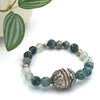 African Turquoise Gemstone Stretch Bracelet MEDIUM