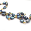 Black Freshwater Pearl with Lavender Seashell Pendant Necklace