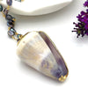 Black Freshwater Pearl with Lavender Seashell Pendant Necklace