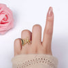 Gold Shell and Starfish Adjustable Ring