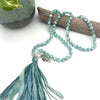 Green Moonstone Gemstone Necklace with Koi Fish Charm