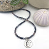 Silver Surfer Iolite Gemstone Charm Necklace