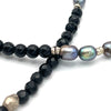 Long Onyx Pearl Mermaid Bead Necklace