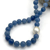 Baroque Pearl and Blue Aventurine Gem Long Necklace