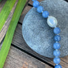 Baroque Pearl and Blue Aventurine Gem Long Necklace