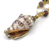 Pearl and Tourmaline Shell Pendant Necklace