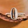 Sterling Silver Cowrie Shell Ring