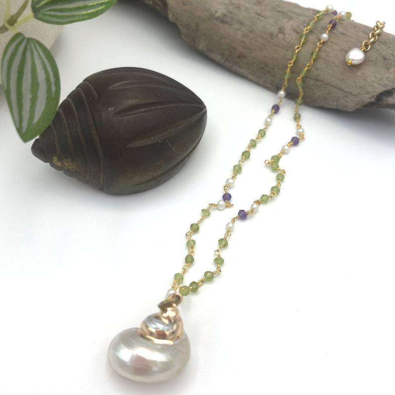 Petite Real Seashell Charm Necklace