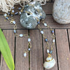 Pearl Chain Necklace with Real Snail Shell Pendant