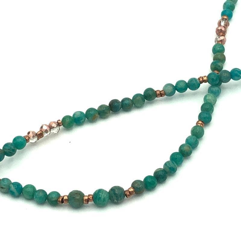 Amazonite and Copper Bead Necklace