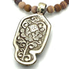 Tibetan Carved Bone Elephant Head Pendant Necklace