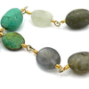 Large Green Hamsa Talisman Pendant Necklace