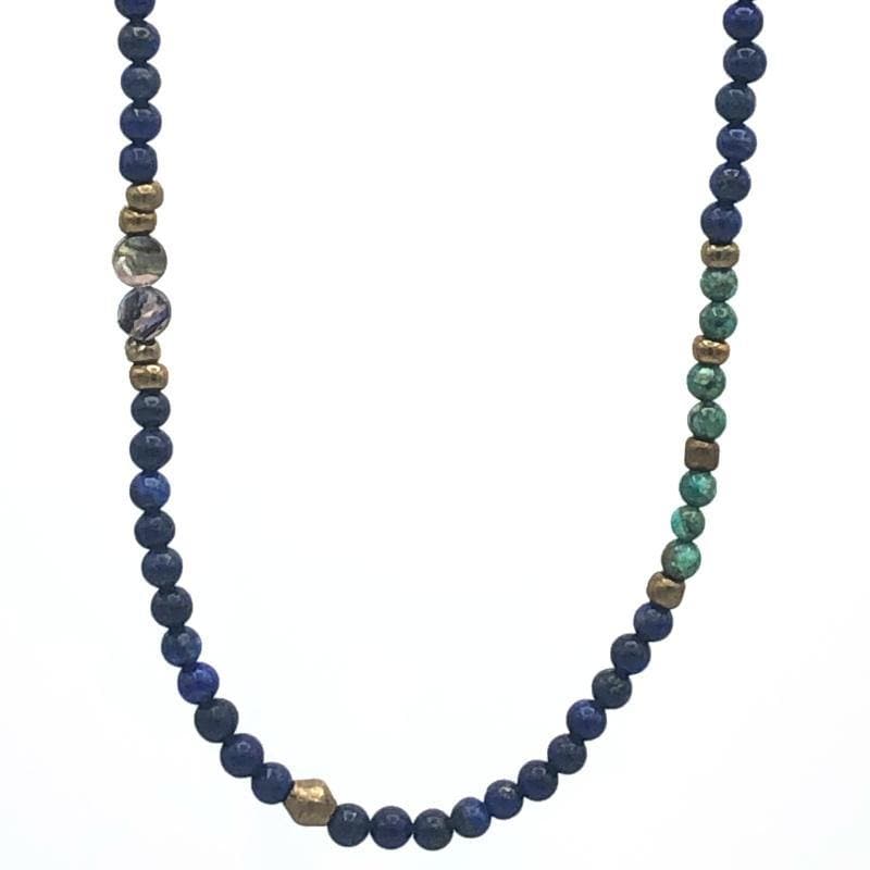 Lapis and Turquoise Gemstone Layered Necklace