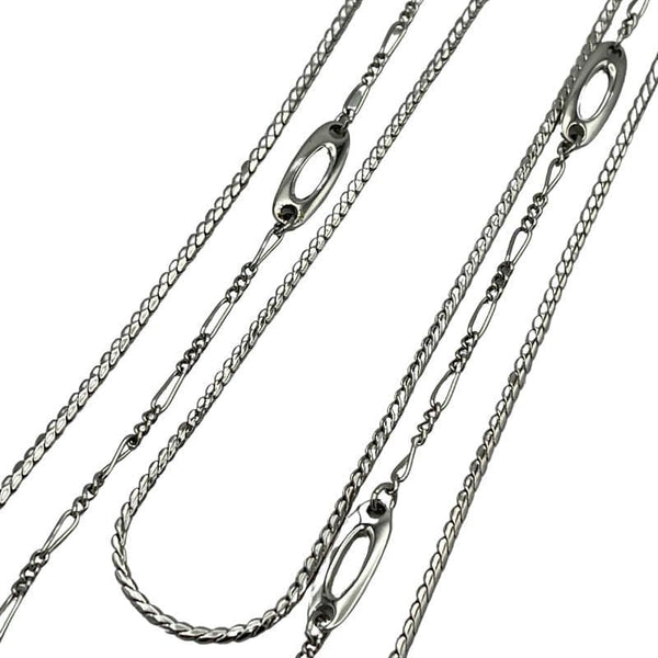 Vintage Monet Silver Triple-Strand Necklace