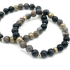 Men's Black and Grey Stone Bracelet