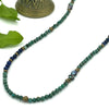 Green Turquoise and Lapis Lazuli Gemstone Medium Layering Necklace