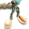 Vintage Metzke Sand Dollar Pendant with Carolina Blue Sea Sediment Jasper Beads