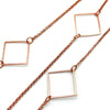 Geometric Design Rose Gold Chainlink Necklace Vintage Style